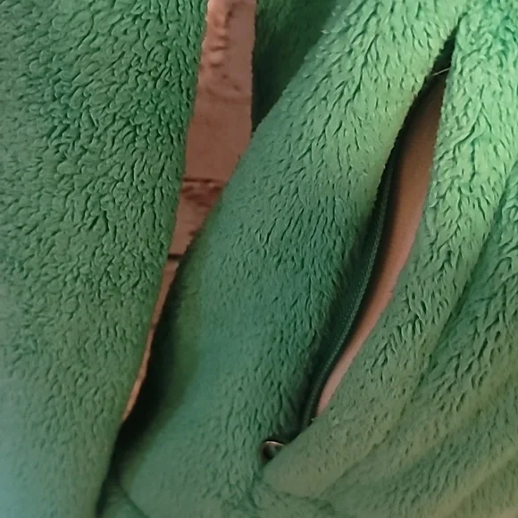 Spring green north face fleece jacket zip medium - Picture 5 of 7